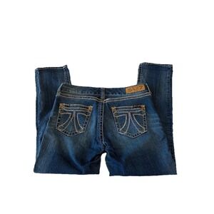 Seven7 Capri Jeans Women Size 8 Blue Stretch Denim Mid Rise Cropped Pants